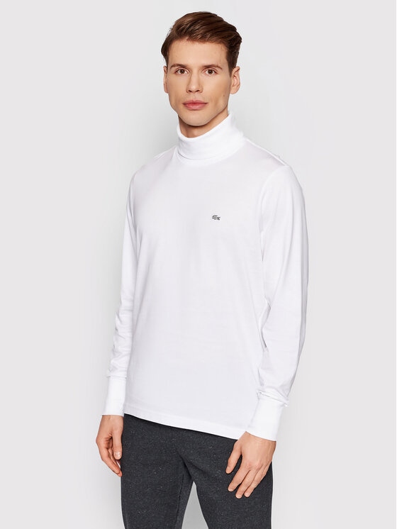 Pull col 2025 roulé lacoste homme