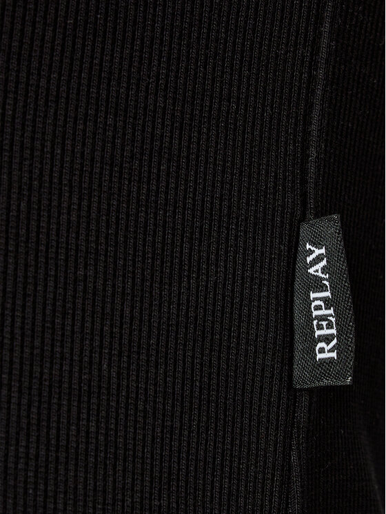 REPLAY Replay Sukienka dzianinowa W9074.000.23587 Czarny Slim Fit