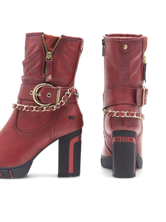 Bottines mustang rouge 2025