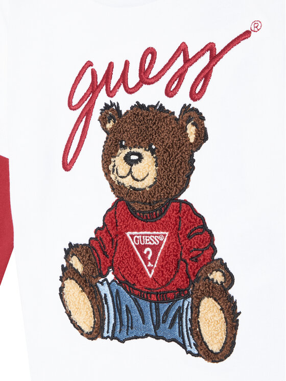 Guess Guess Bluzka N4BI08 I3Z14 Biały Regular Fit