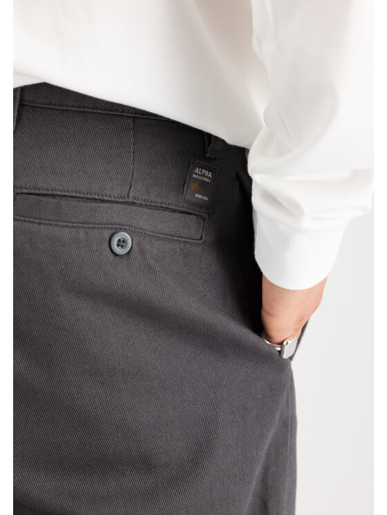 Alpha Industries Alpha Industries Spodnie cargo Alpha Relaxed Chino Pant Szary Relaxed Fit