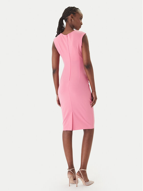 Rinascimento Rinascimento Коктейлна рокля CFC0127683003 Розов Slim Fit