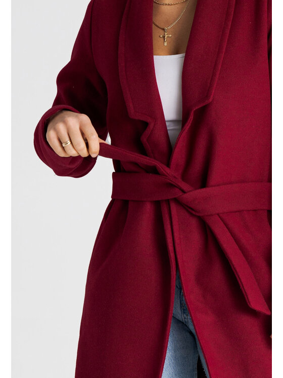 FIGL FIGL Kabát M990 Bordová Regular Fit