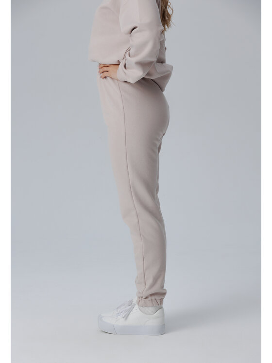 LAURELLA LAURELLA Teplákové kalhoty 3TU010 Béžová Regular Fit