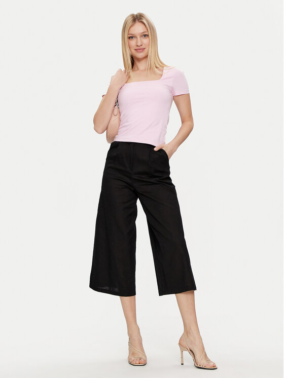 Brave Soul Brave Soul Pantaloni culotte LTRW-548KIKI Negru Straight Fit