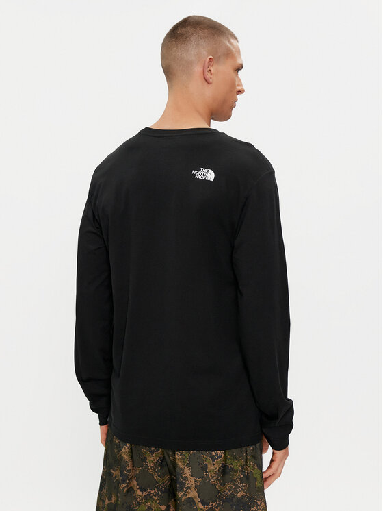The North Face The North Face Longsleeve Simple Dome NF0A87QN Negru Regular Fit