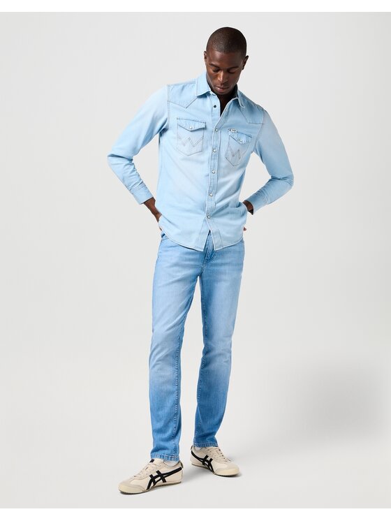 Wrangler Wrangler Jeansy Larston Niebieski Slim Fit