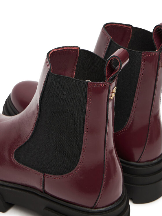 Tommy Hilfiger Tommy Hilfiger Μποτάκια με λάστιχο Shiny FW0FW09042 Καφέ
