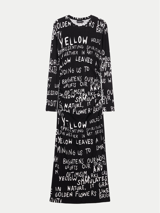 Desigual Desigual Igapäevane kleit 24WWVK45 Must Slim Fit