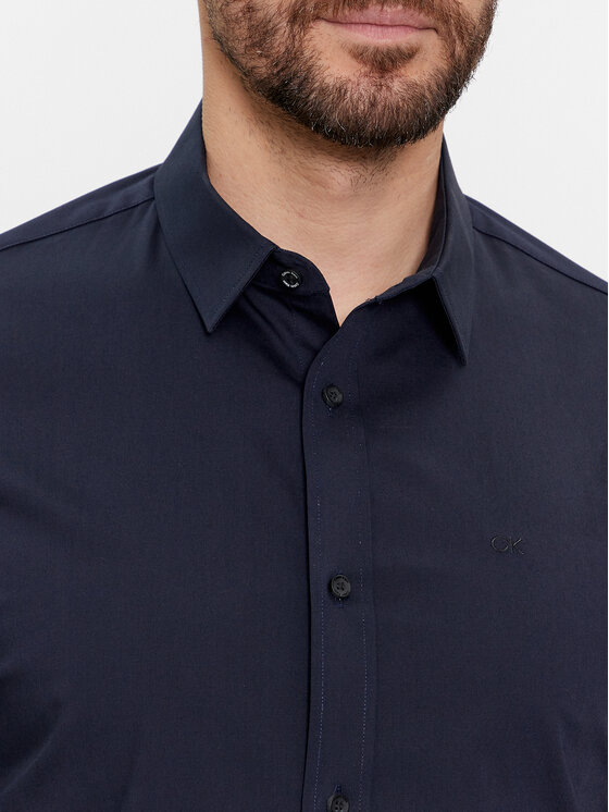 Calvin Klein Calvin Klein Koszula K10K110856 Granatowy Slim Fit