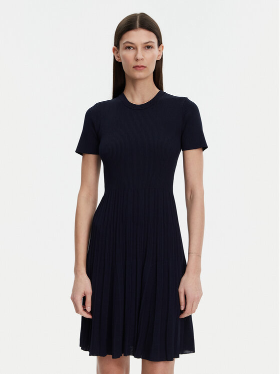 MICHAEL Michael Kors MICHAEL Michael Kors Trikotāžas kleita MS5830OBFD Tumši zils Slim Fit