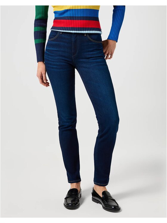 Wrangler Wrangler Jeansy Wrangler Slim Niebieski Slim Fit