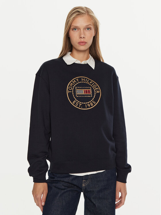 Tommy Hilfiger Tommy Hilfiger Μπλούζα Nautical WW0WW42891 Σκούρο μπλε Regular Fit