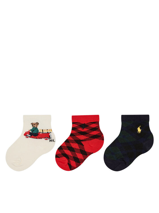 Set di 3 paia di calzini lunghi da bambini Polo