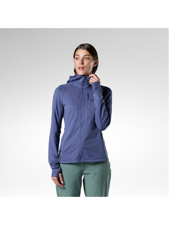 Rossignol Rossignol Bluza techniczna W Textured Hoodie Mid Layer Niebieski Slim Fit