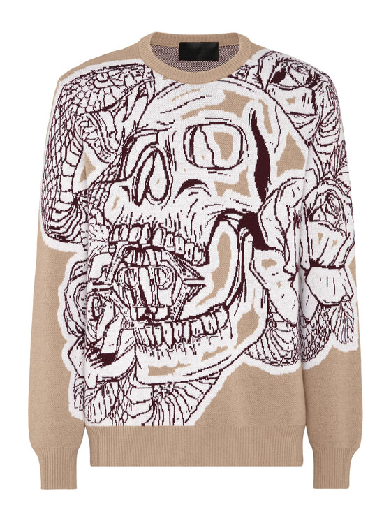 PHILIPP PLEIN PHILIPP PLEIN S dlouhým rukávem 2251 Béžová Regular Fit