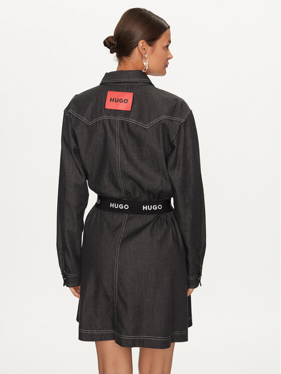 HUGO Hugo Džínsové šaty Karinne-1 50496059 Čierna Regular Fit