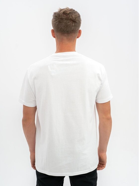 Smerfy Smerfy T-Shirt Koszulka Z Krótkim Rękawem Męska Biała Smerfy Square XXL Biały Regular Fit