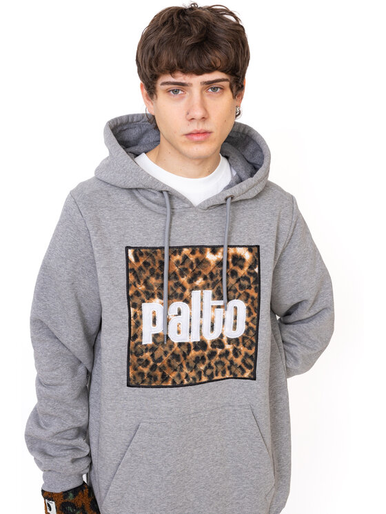 Palto Palto Bluza Leopard Szary Long Fit