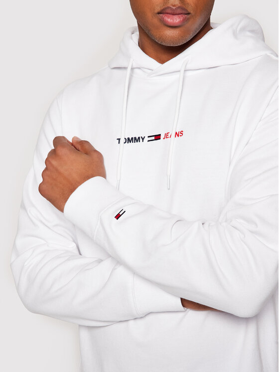 Tommy Jeans Džemperis Tjm Straight Logo DM0DM10190 Balta Regular Fit •  Modivo.lt