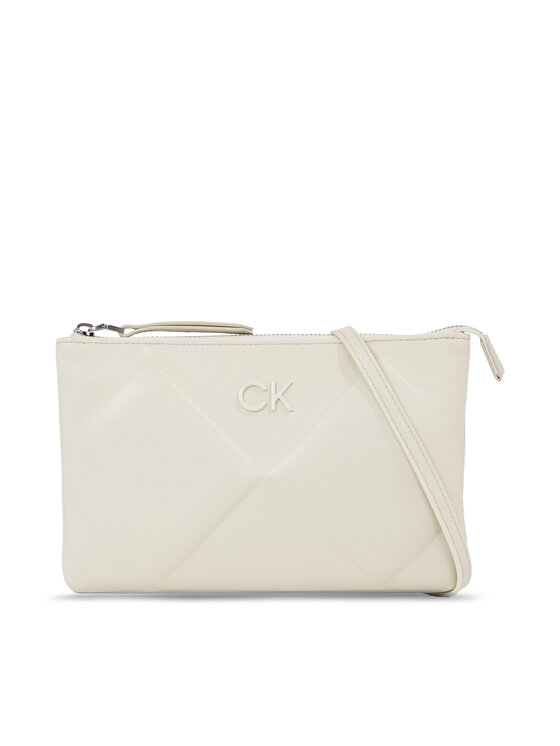 Calvin Klein Ročna Torba Re-Lock Quilt Crossbody K60K611042 Bela