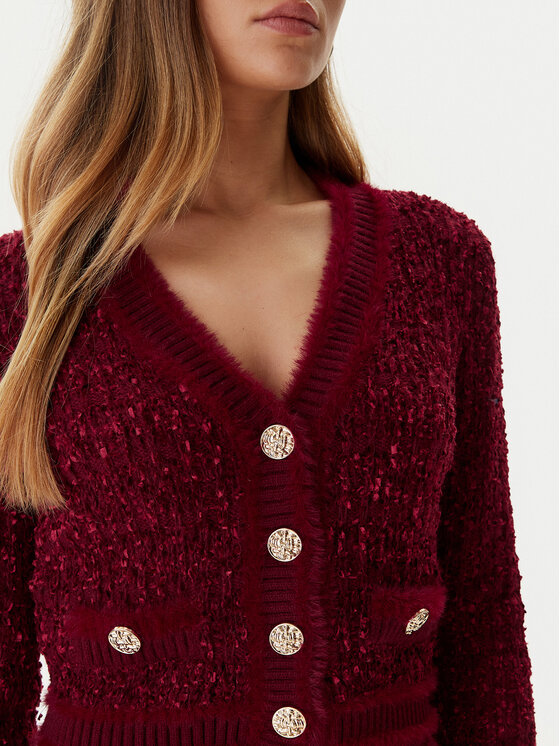 Guess Guess Cardigan W5BR0E Z4090 Rosso Slim Fit