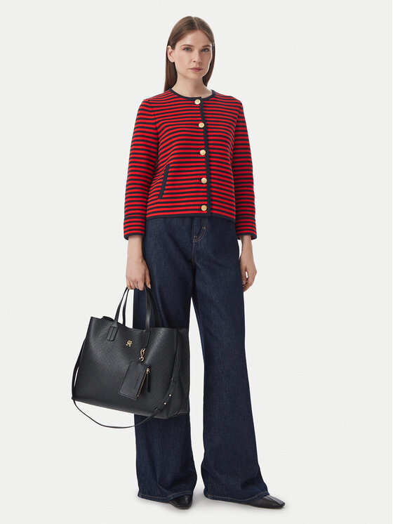 Tommy Hilfiger Tommy Hilfiger Torebka Th Icon Satchel Mono AW0AW18923 Czarny