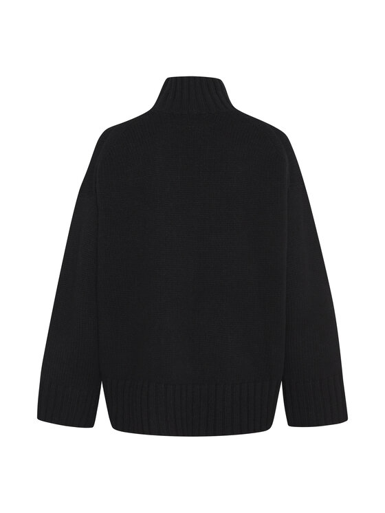Style Republic Style Republic Golf Sweter o kroju oversize typu boxy, z mieszanki kaszmiru i wełny Czarny Boxy Fit
