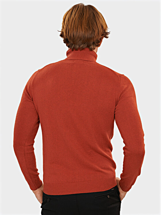 Evenemen Evenemen Sweter Golf Miedziany Slim Fit