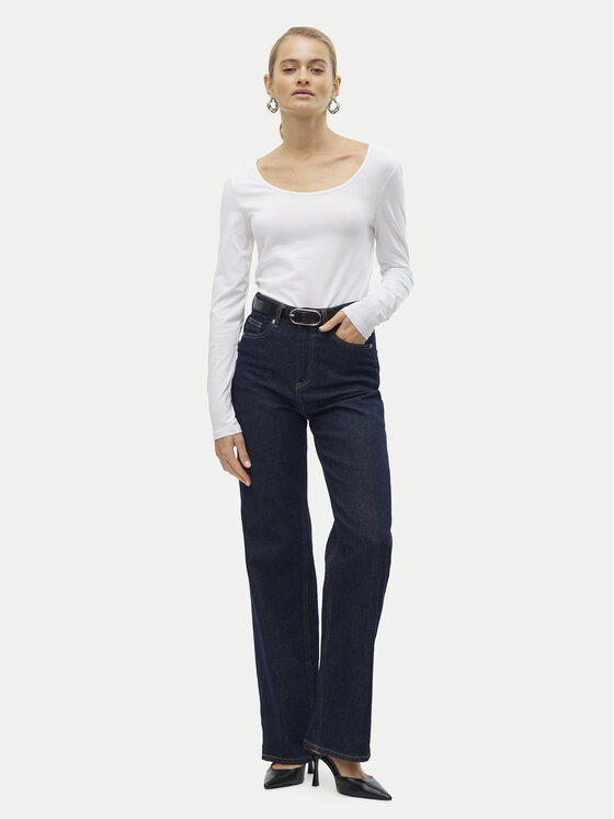 Vero Moda Vero Moda Majica Maxi My 10228809 Bijela Slim Fit