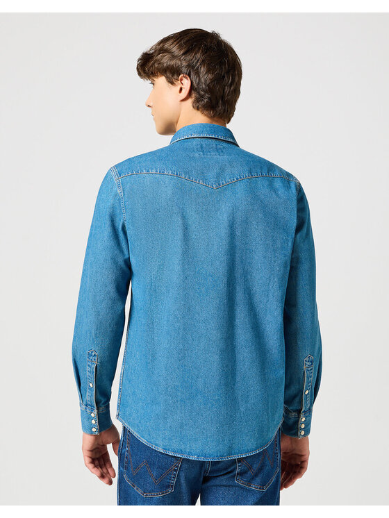 Wrangler Wrangler Koszula WESTERN SHIRT Niebieski Regular Fit