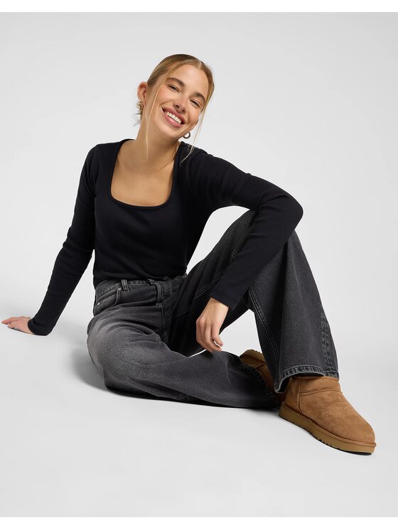 Lee Lee Jeansy LOW SLUNG SLOUCH Szary Comfort Fit