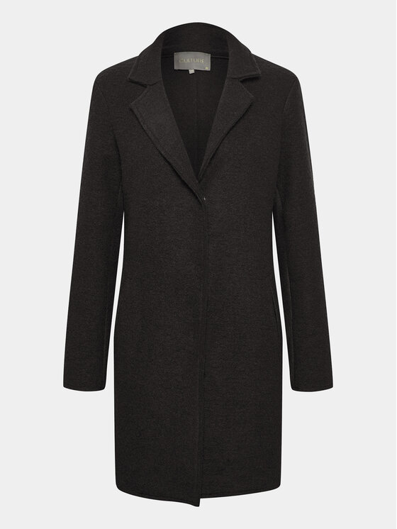 Culture Culture Вълнено палто Cubirgith 50106972 Черен Classic Fit