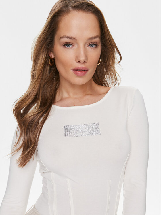 Guess Guess Bodijs Corset W4RP24 K68D2 Écru Slim Fit