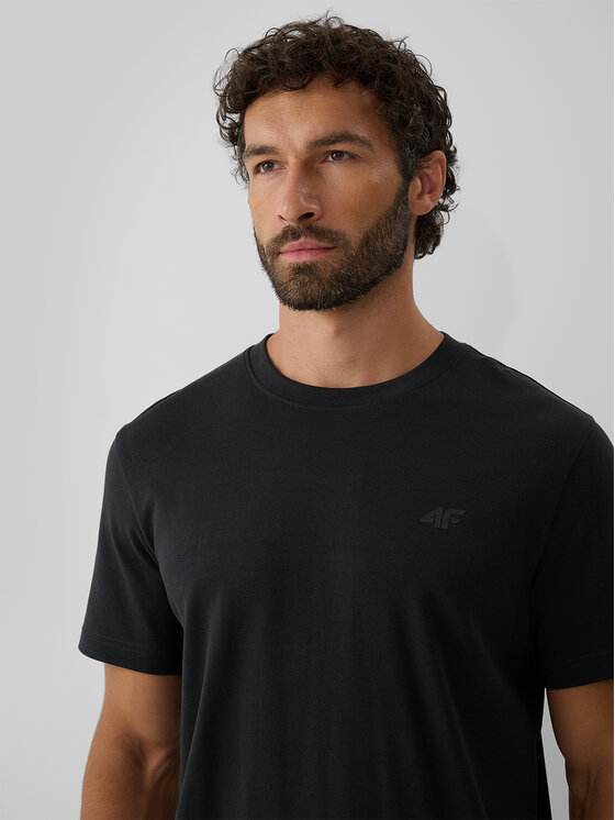 4F 4F T-Shirt ESSENTIAL Szary ciemny Regular Fit