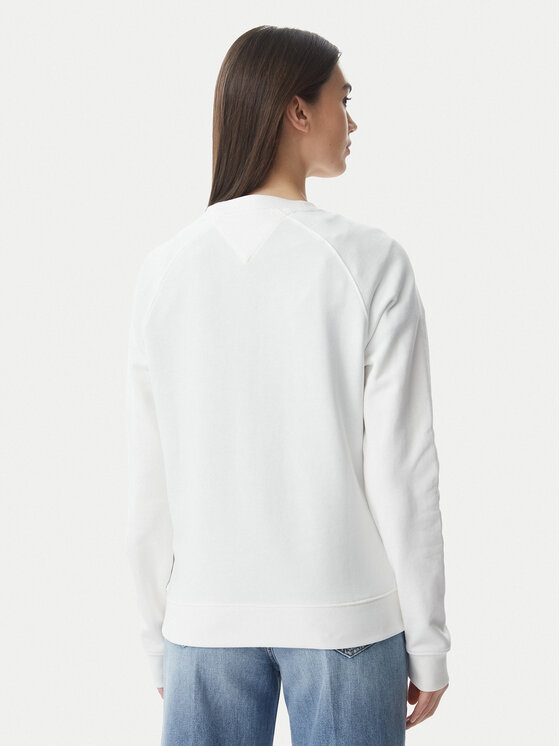 Tommy Jeans Tommy Jeans Džemperis Heritage Logo DW0DW22821 Balta Regular Fit