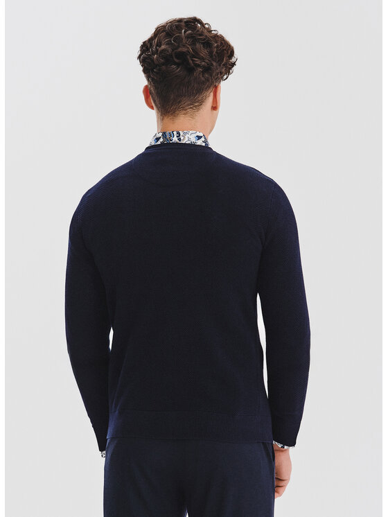Pako Lorente Pako Lorente Sweter P25WF-2X-001 Granatowy Classic Fit