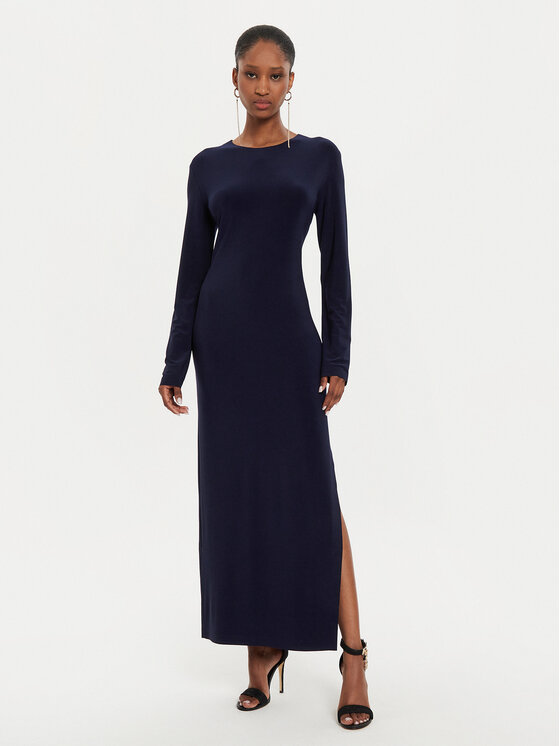 NORMA KAMALI NORMA KAMALI Večerní šaty KK2243PLE33951 Tmavomodrá Slim Fit