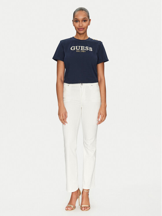 Guess Guess T-Shirt W5GI15 K8FQ4 Tmavomodrá Regular Fit