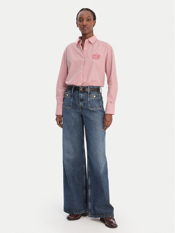 Tommy Hilfiger Tommy Hilfiger Cămașă WW0WW48190 Roșu Regular Fit