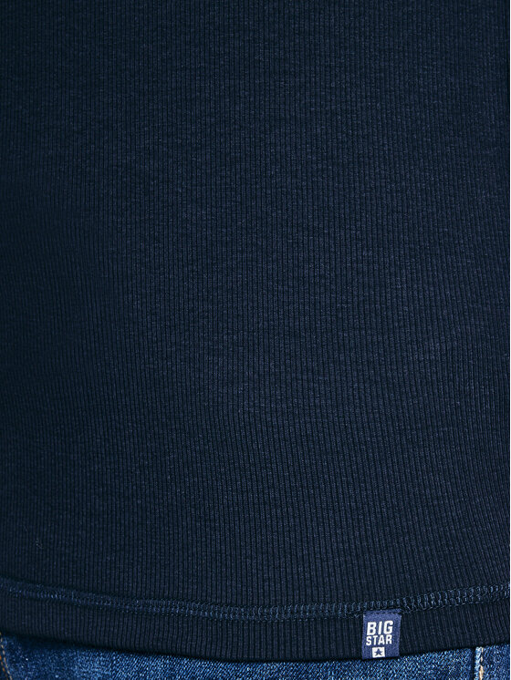 BIG STAR BIG STAR T-Shirt BASICAG Granatowy Slim Fit