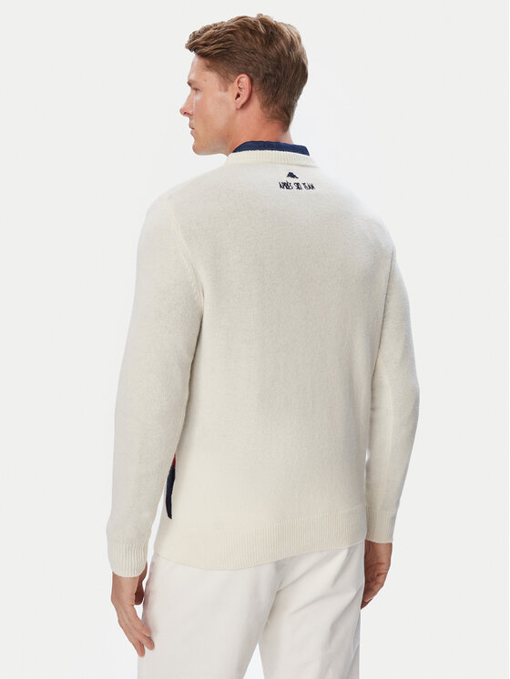 Robe di Kappa Robe di Kappa Sveter Zellamsee 62127VW Krémová Regular Fit