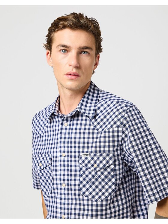Wrangler Wrangler Koszula 112364996 Granatowy Regular Fit