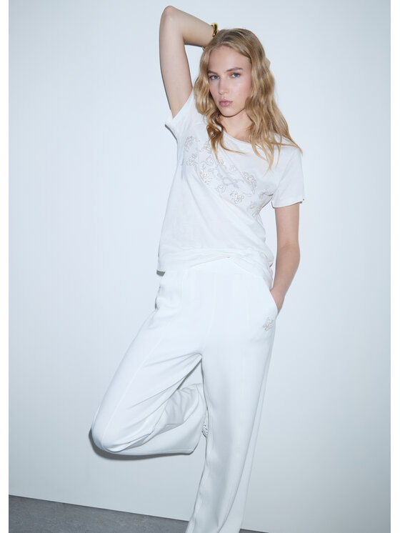 Liu Jo Liu Jo Pantaloni di tessuto TF6213J395810701 Bianco Regular Fit