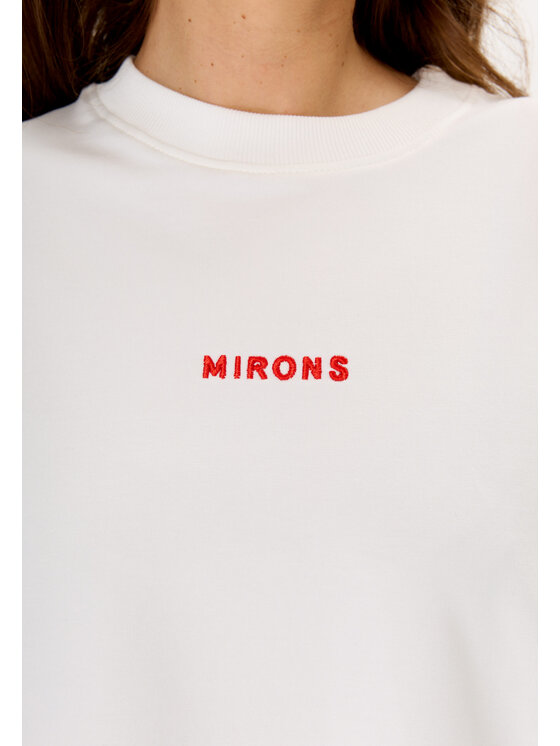 Mirons Mirons T-Shirt Print Biały Oversize