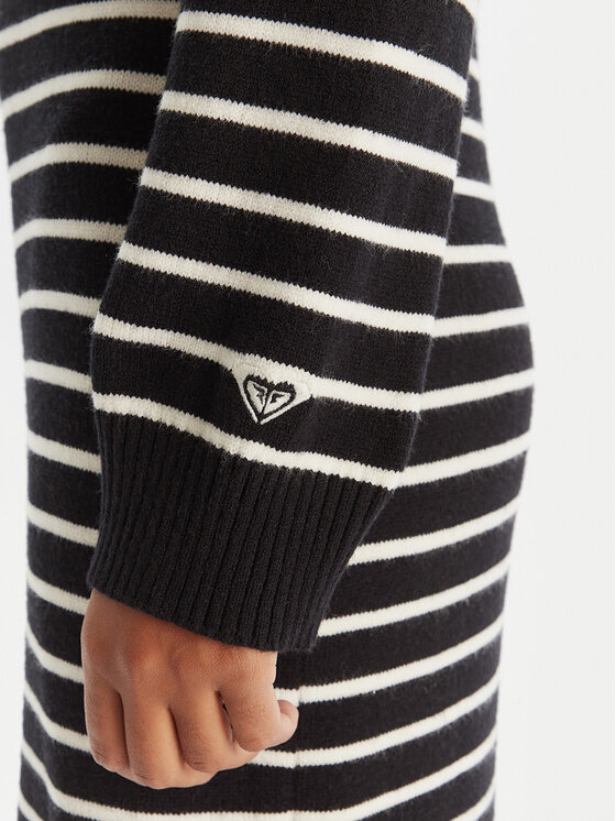 Roxy Roxy Kötött ruha Cool Waves SD ERJKD03536 Fekete Regular Fit