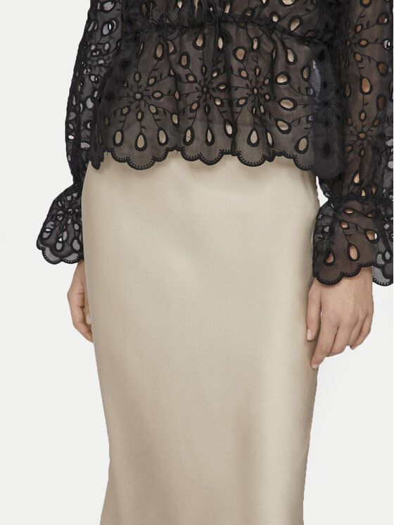 Vila Vila Fustă midi Elliette 14084182 Bej Regular Fit