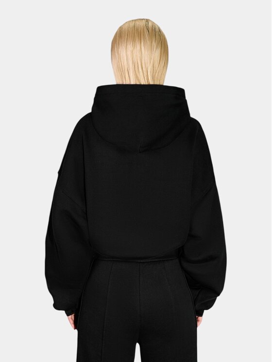 MADE BY SOCIETY MADE BY SOCIETY Kurtka anorak Hanorac BLACK VEIL - H27502 Czarny Basic Fit