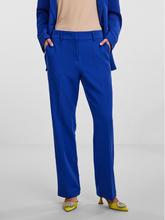 YAS YAS Bavlnené nohavice Likka 26030744 Modrá Regular Fit
