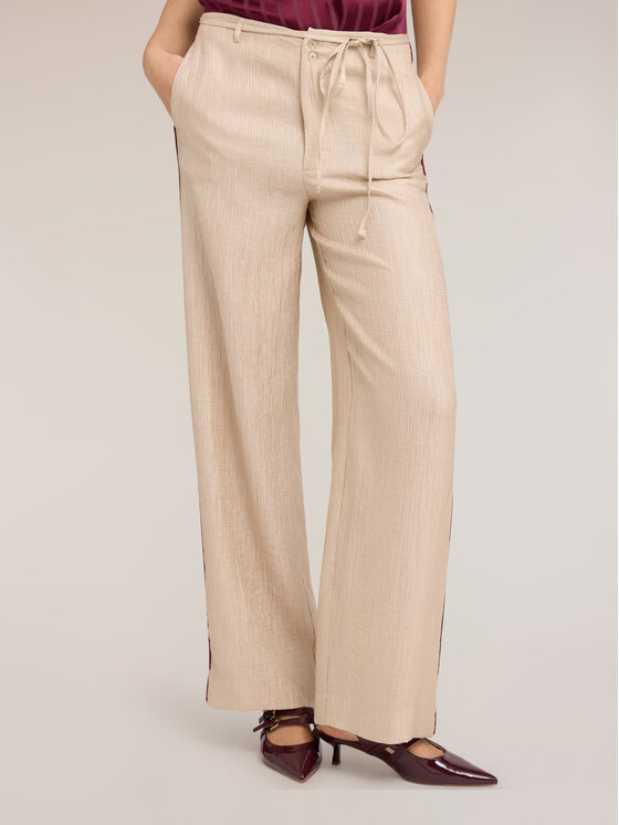 Motivi Motivi Pantaloni di tessuto P03ZQ004789N002 Crema Over Fit